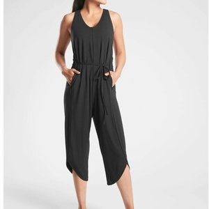Athleta flow With It Romper Womens Small Waist Tie Black Stretchy